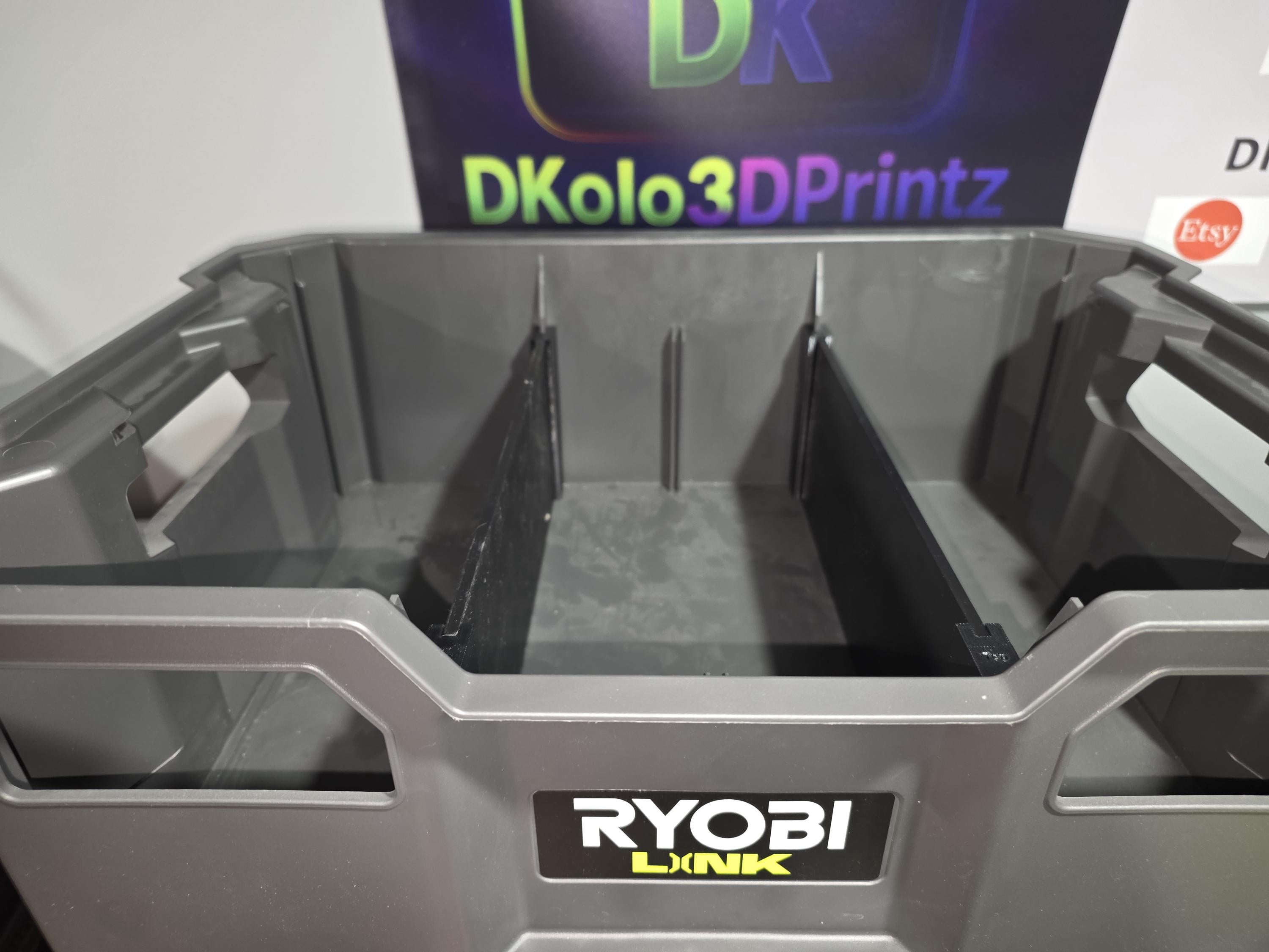 Ryobi Link Crate Dividers and Accessories, Including Paint Can and Caulk Holders