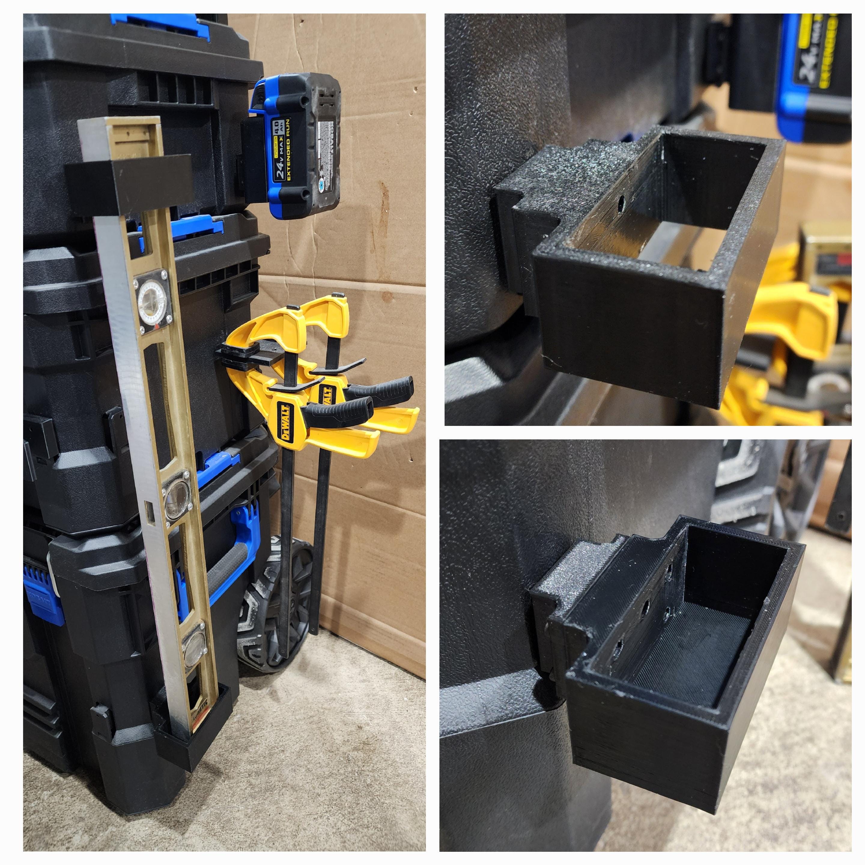 Kobalt CaseStack Accessories - 3D Printed - Extension Cord, Level, Batteries, Clamp Holder + Craftsman V20, Dewalt 20v XR, Kobalt 24v, Ridgid