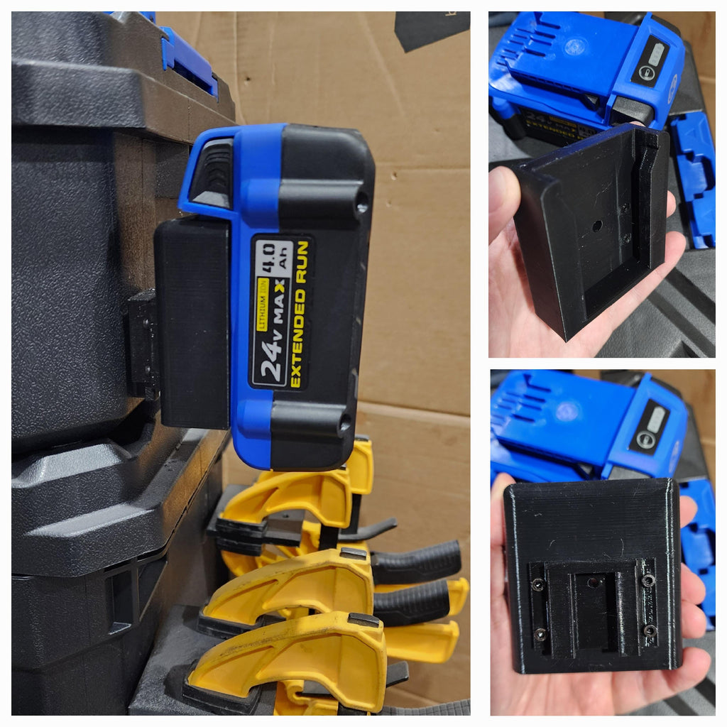 Kobalt CaseStack Accessories - 3D Printed - Extension Cord, Level, Batteries, Clamp Holder + Craftsman V20, Dewalt 20v XR, Kobalt 24v, Ridgid