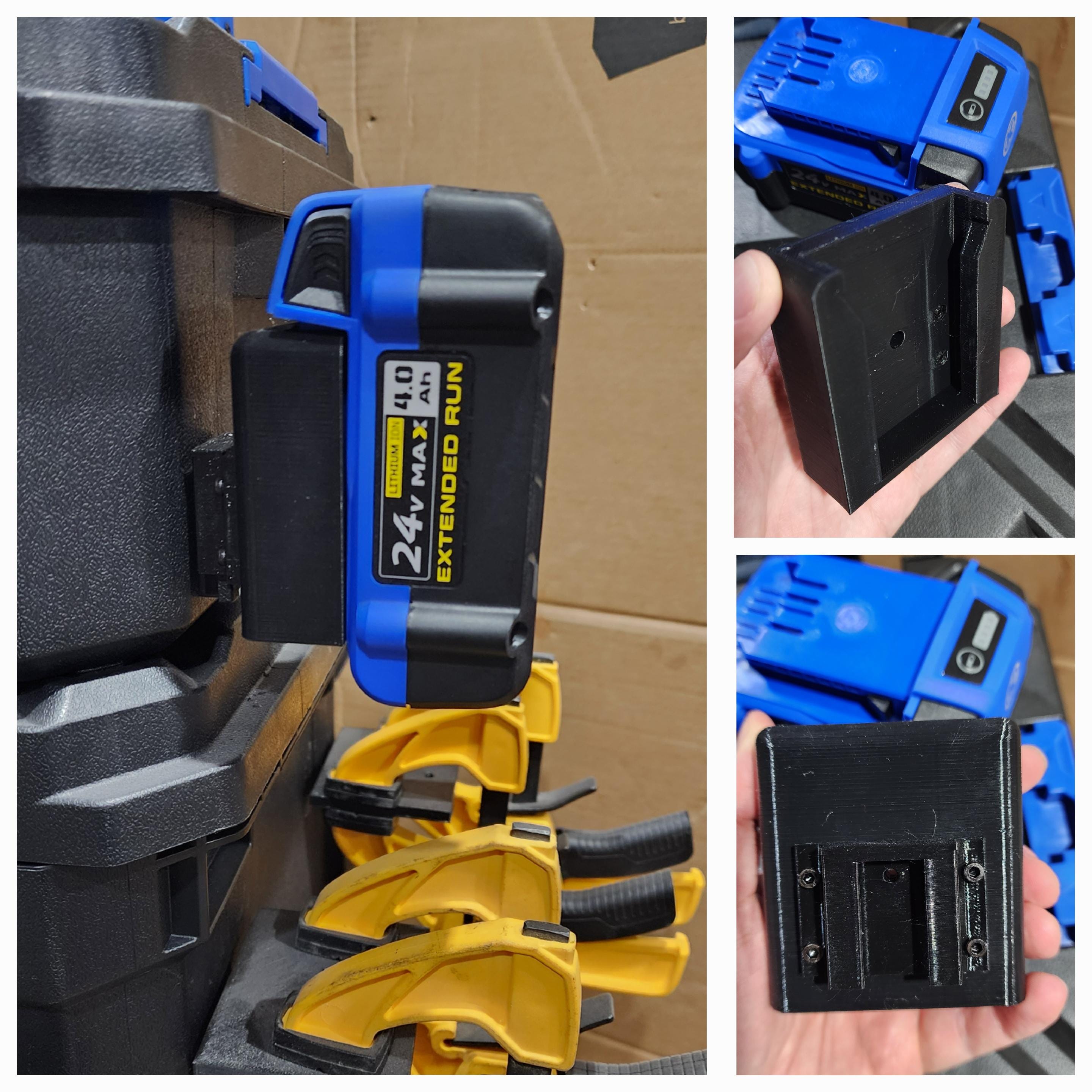 Kobalt CaseStack Accessories - 3D Printed - Extension Cord, Level, Batteries, Clamp Holder + Craftsman V20, Dewalt 20v XR, Kobalt 24v, Ridgid