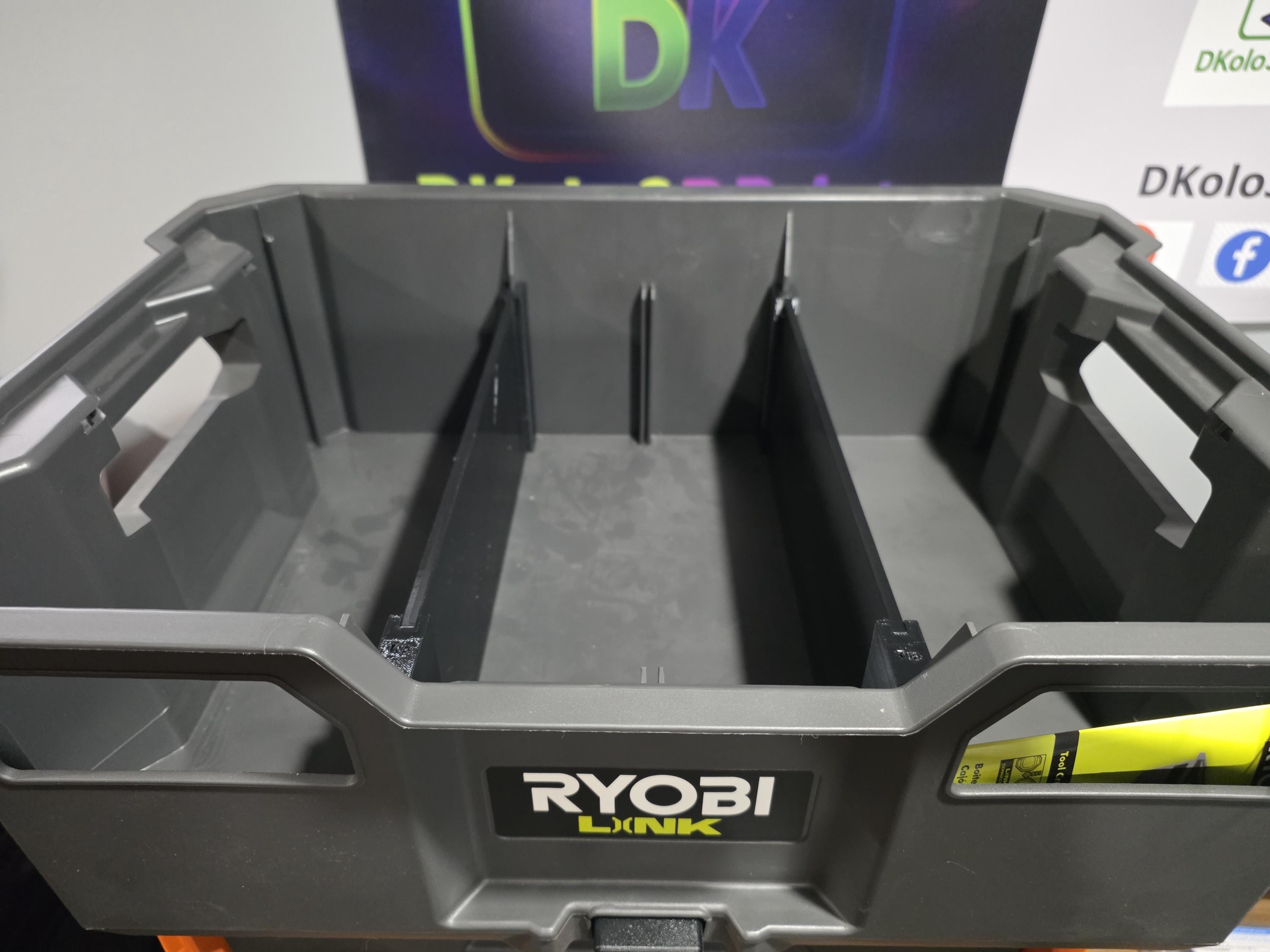 Ryobi Link Crate Dividers and Accessories, Including Paint Can and Caulk Holders