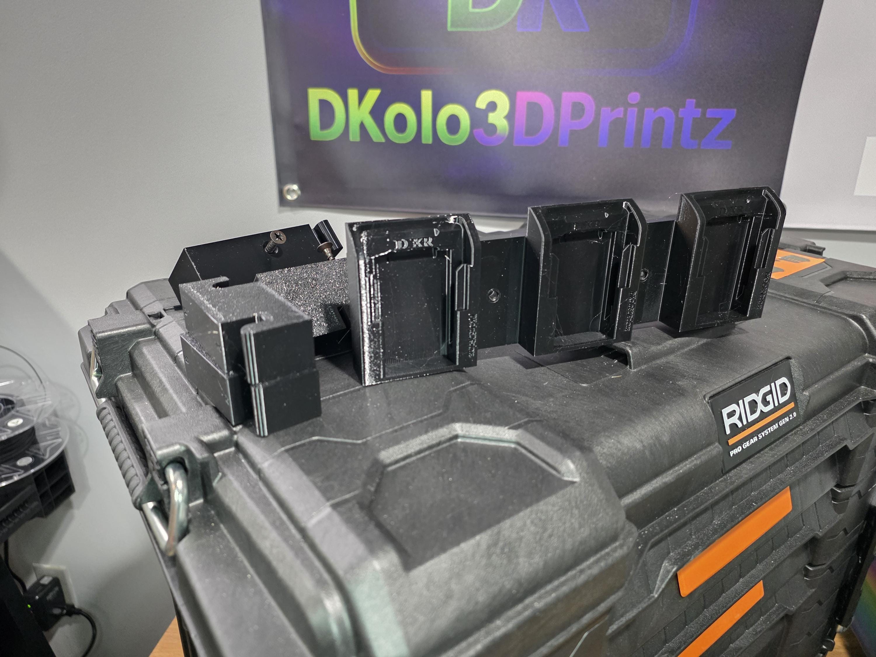 Ridgid ProGear 2.0 Accessories - Battery Holders + Craftsman V20, Dewalt 20v XR, Milwaukee, Kobalt 24v, Ryobi One+