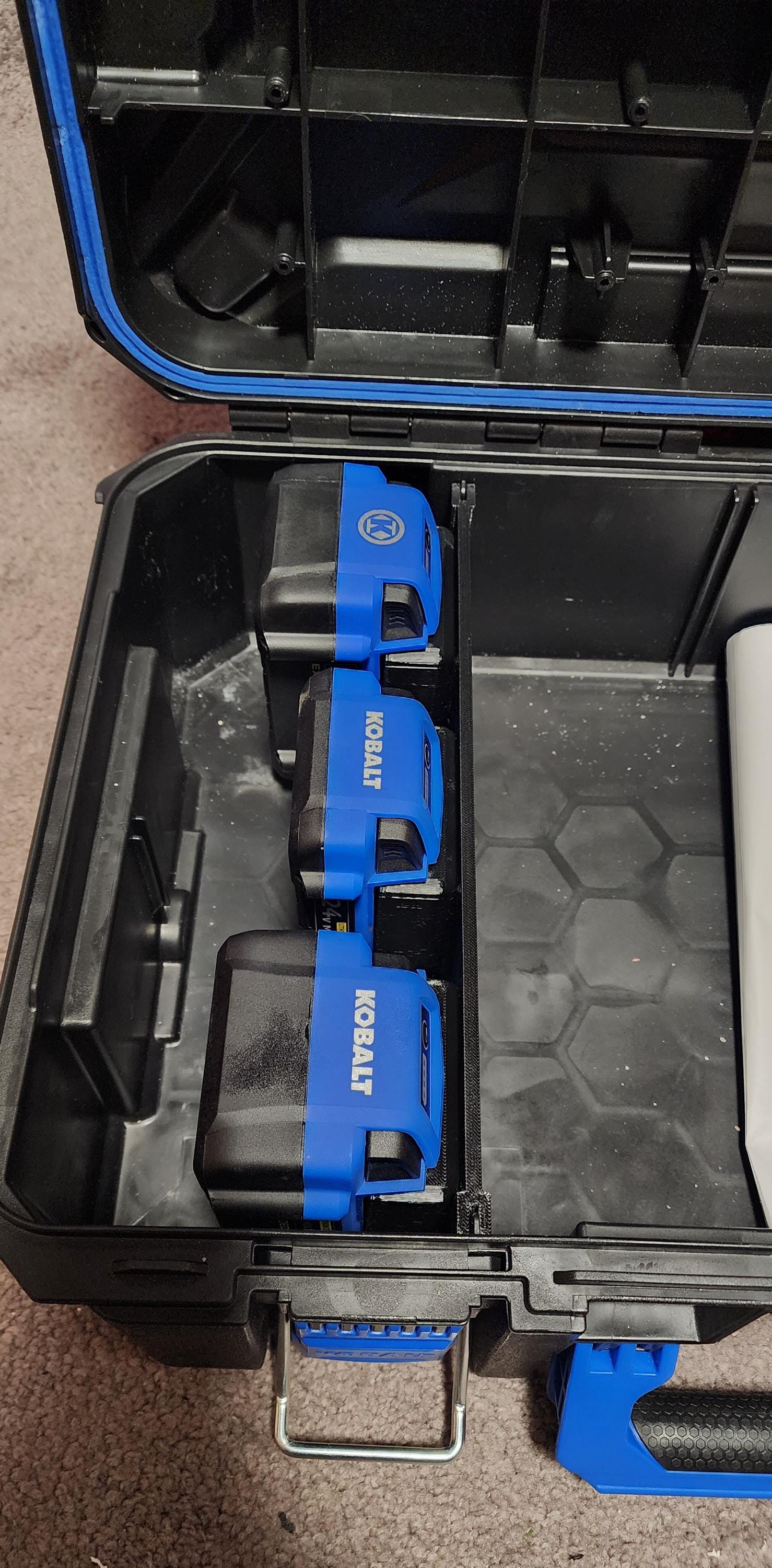 Kobalt CaseStack Accessories - Kobalt 24v Battery Divider bracket - Item #4913203 & Model #KCS-SSBOX1-03