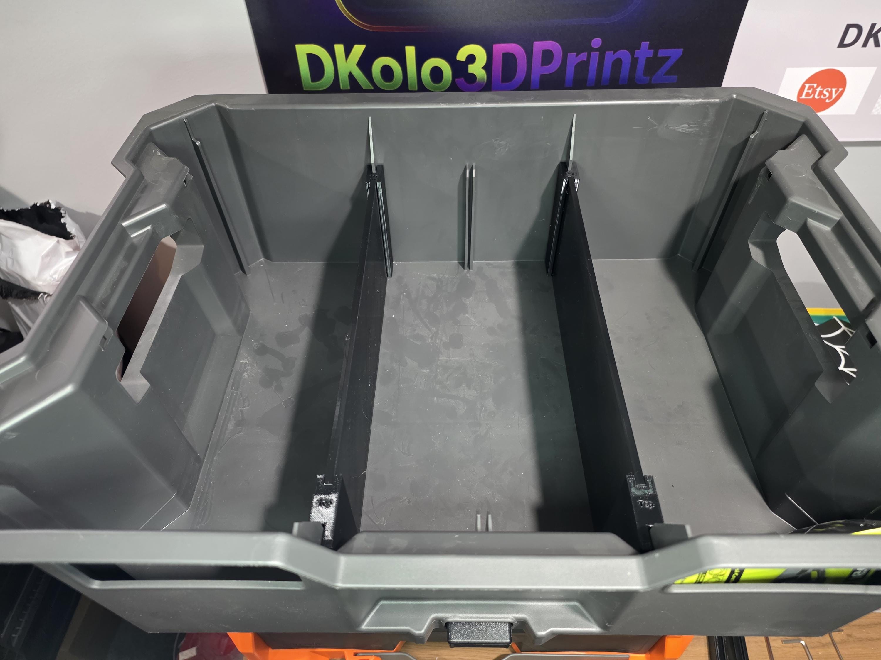Ryobi Link Crate Dividers and Accessories, Including Paint Can and Caulk Holders